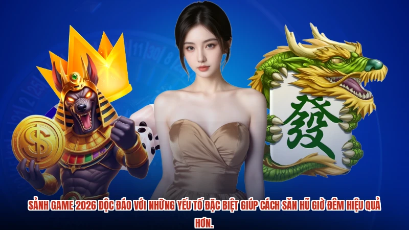 Sảnh game 2026 độc đáo với những yếu tố đặc biệt giúp Cách săn hũ giờ đêm hiệu quả hơn.